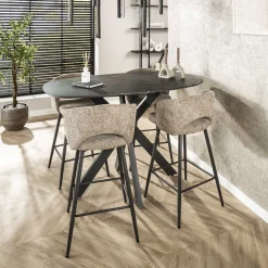 Deens Ovale Bartafel Kora Keramiek look, 140 x 80cm