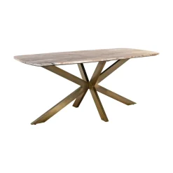 Deens Ovale Eettafel Bottega Marmer en brass