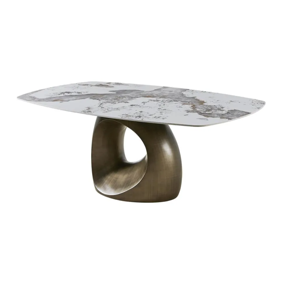 Deens Ovale Eettafel Castello Keramiek in marmerlook