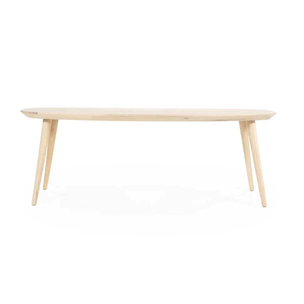 Deens Ovale Eettafel Elijah Eiken, kleur Naturel