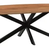 Deens Ovale Eettafel Jesper Mangohout, kleur Naturel