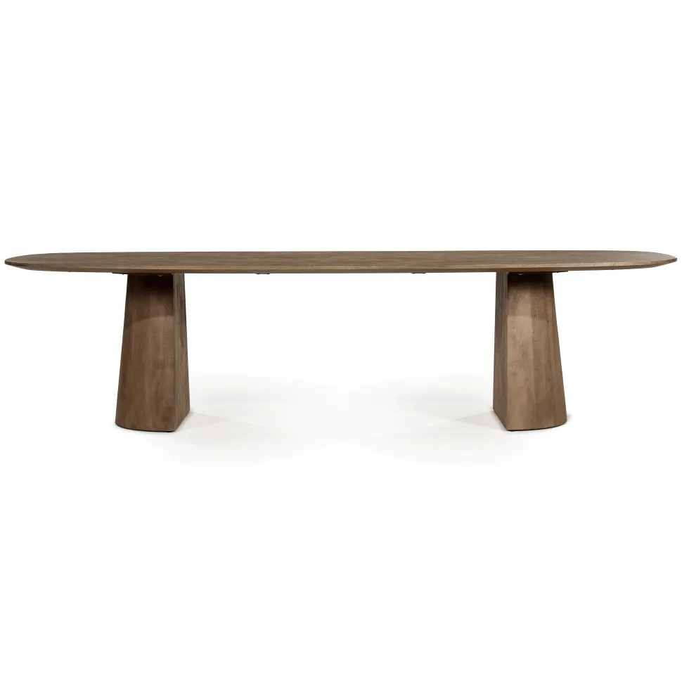 Deens Ovale Eettafel Lune Mangohout, kleur Bruin