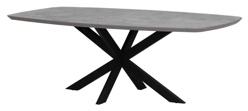 Deens Ovale Eettafel Vito Mortex, kleur Grijs