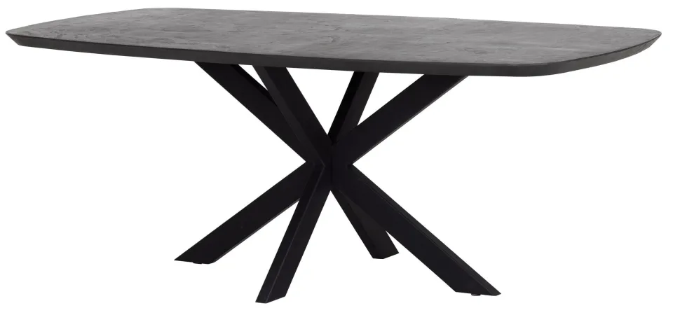 Deens Ovale Eettafel Vito Mortex, kleur Antraciet
