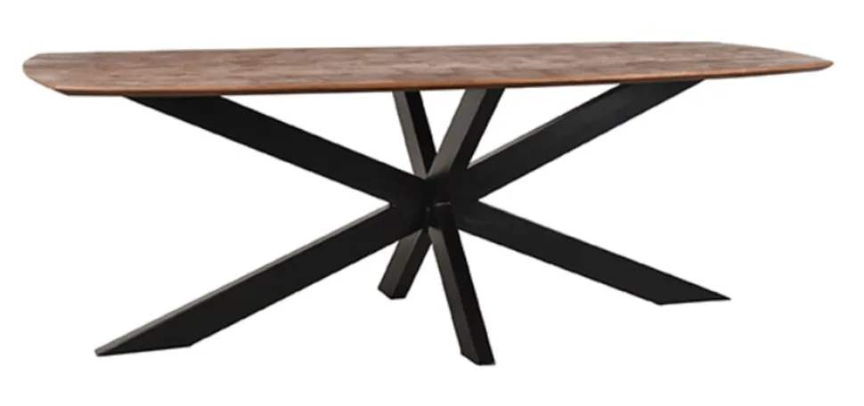 Deens Ovale Eettafel Zane Espresso Mangohout