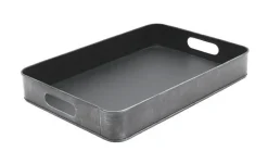 Dienblad, Metaal, 31 x 44 x 6cm, kleur Grijs