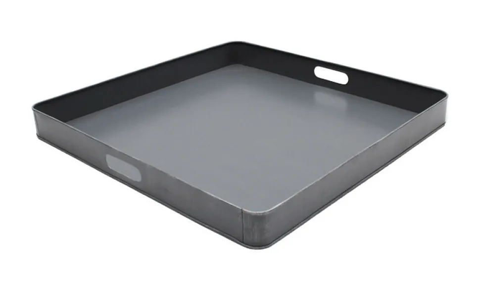 Dienblad, Metaal, 60 x 60 x 6cm, kleur Grijs