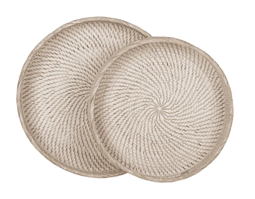 Dienblad Saint Barths Rotan, Set van 2 stuks