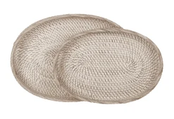 Dienblad Saint Barths Rotan, Set van 2 stuks