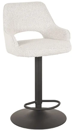 Draaibare Barkruk Fer Bouclé (zithoogte 64-84cm)