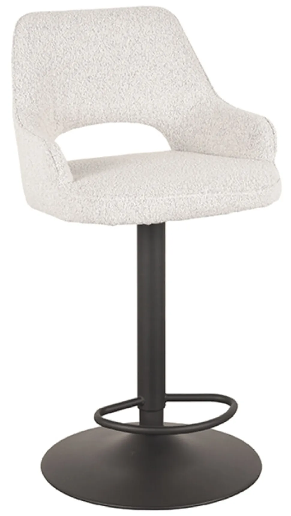 Draaibare Barkruk Fer Bouclé (zithoogte 64-84cm)