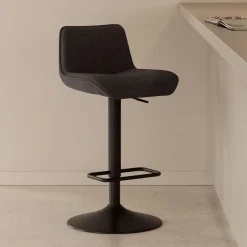 Draaibare Barkruk Zend Chenille (zithoogte 64-86cm)