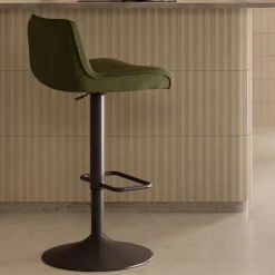 Draaibare Barkruk Zend Chenille (zithoogte 64-86cm)