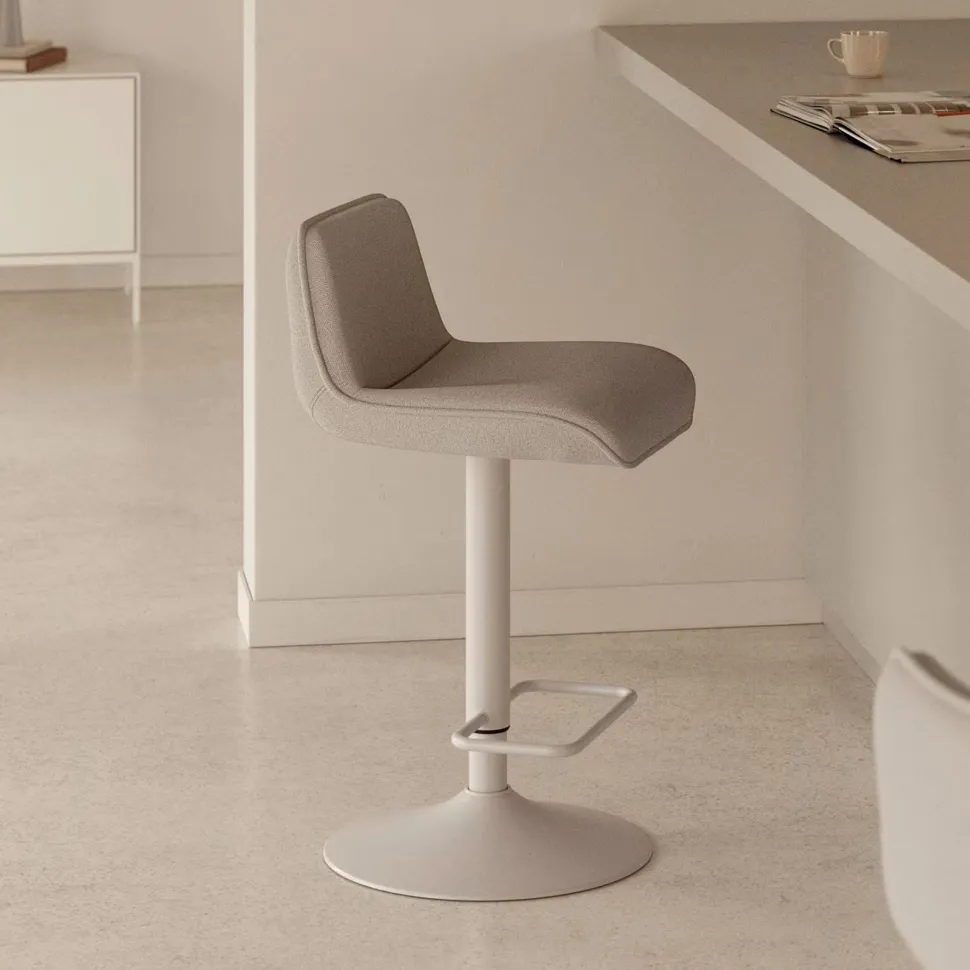 Draaibare Barkruk Zend Chenille (zithoogte 64-86cm)