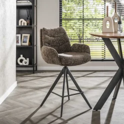 Draaibare Barstoel Kristee Chenille (zithoogte 67cm)