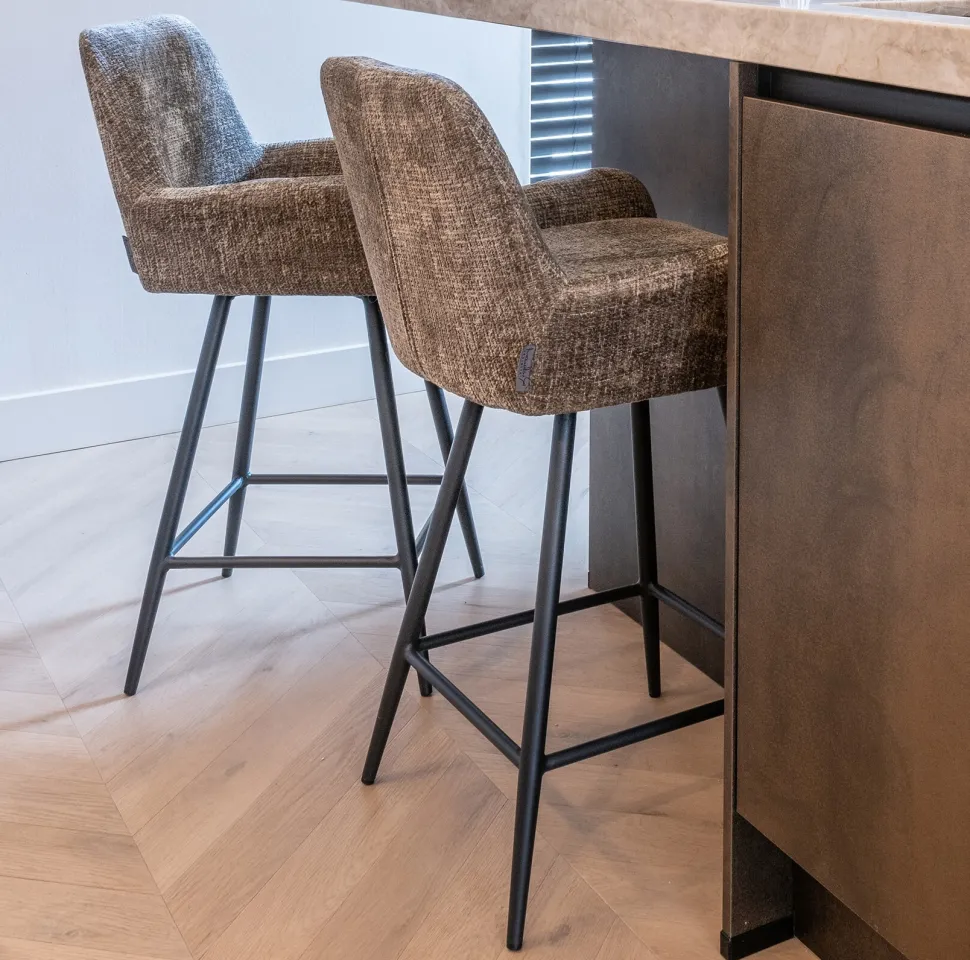 Draaibare Barstoel Linsey Chenille (zithoogte 68cm)