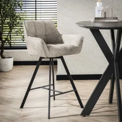 Draaibare Barstoel Thandie Bouclé (zithoogte 69cm)