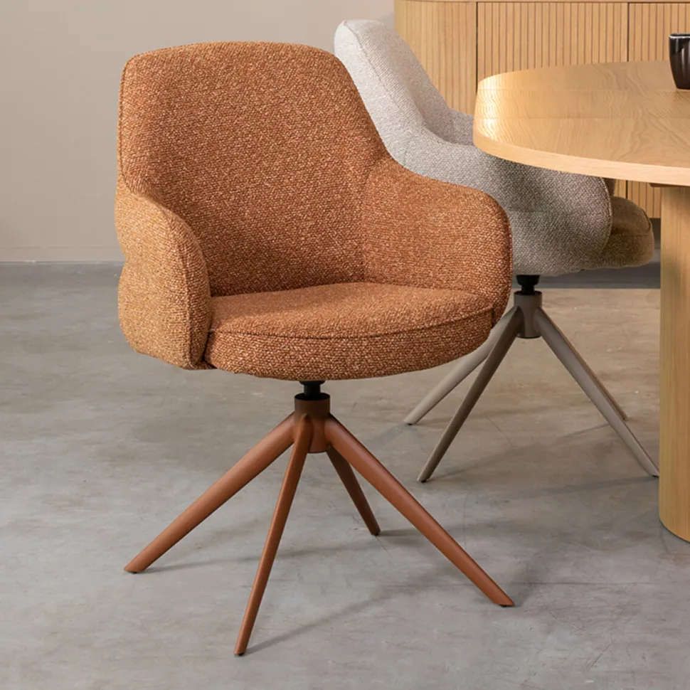 Draaibare Eetkamerstoel Bern Bouclé