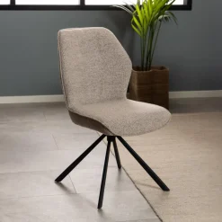 Draaibare Eetkamerstoel Chandler Bouclé