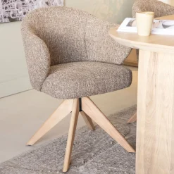 Draaibare Eetkamerstoel Connor Eiken onderstel