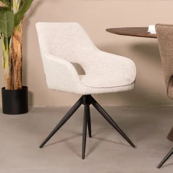 Draaibare Eetkamerstoel Finley Bouclé