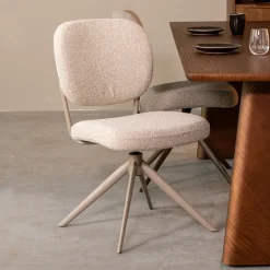 Draaibare Eetkamerstoel Geneva Bouclé