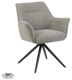 Draaibare Eetkamerstoel Kimora Bouclé