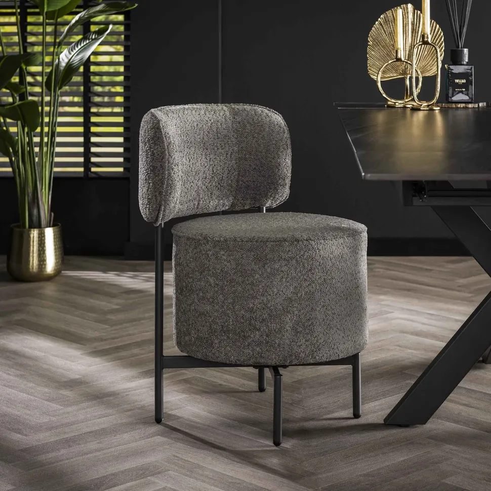 Draaibare Eetkamerstoel Karlita Bouclé