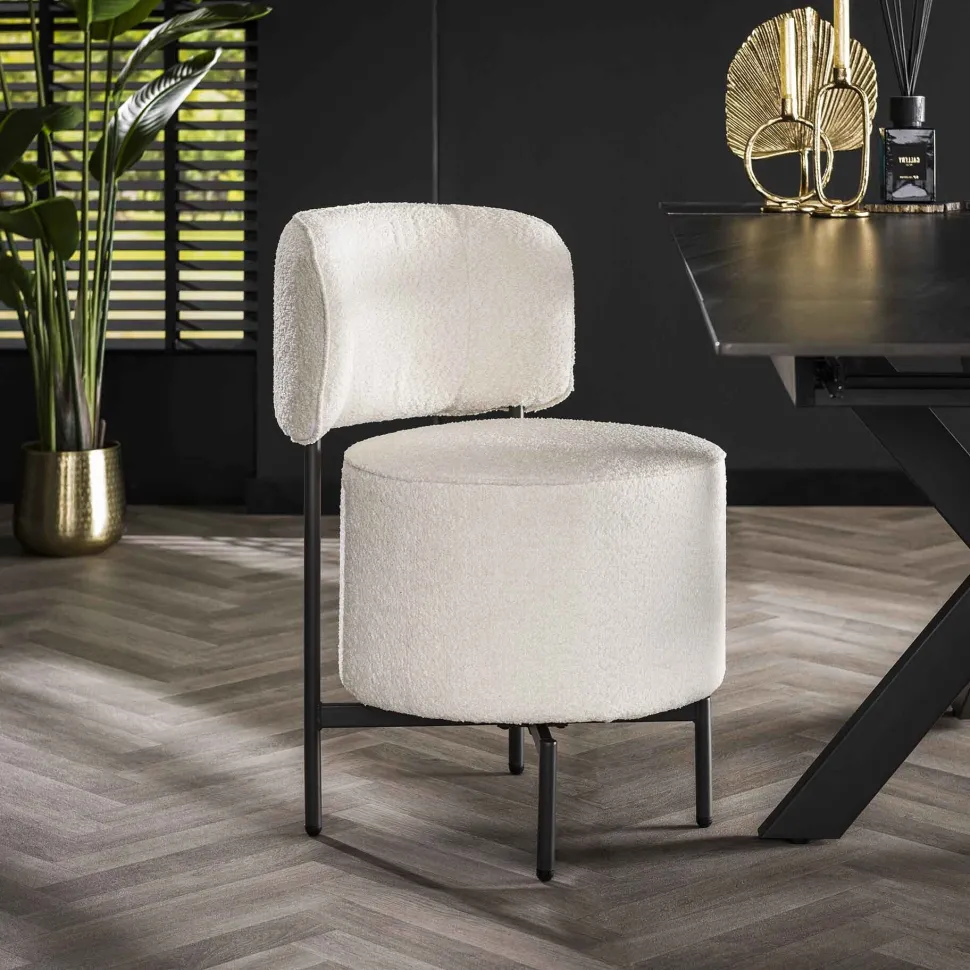 Draaibare Eetkamerstoel Karlita Bouclé