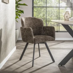 Draaibare Eetkamerstoel Katurah Geweven stof