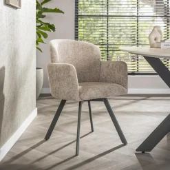 Draaibare Eetkamerstoel Katurah Geweven stof