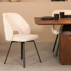 Draaibare Eetkamerstoel Lewis Elegance stof