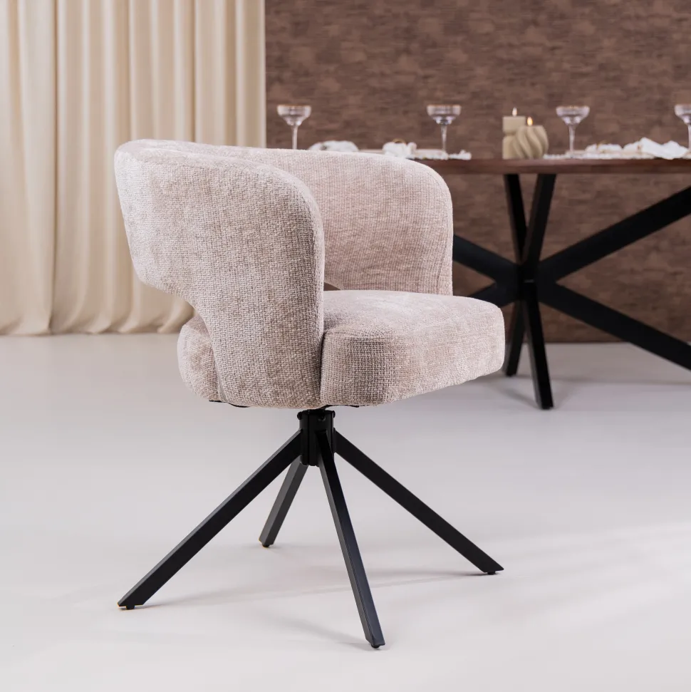 Draaibare Eetkamerstoel Mura Chenille