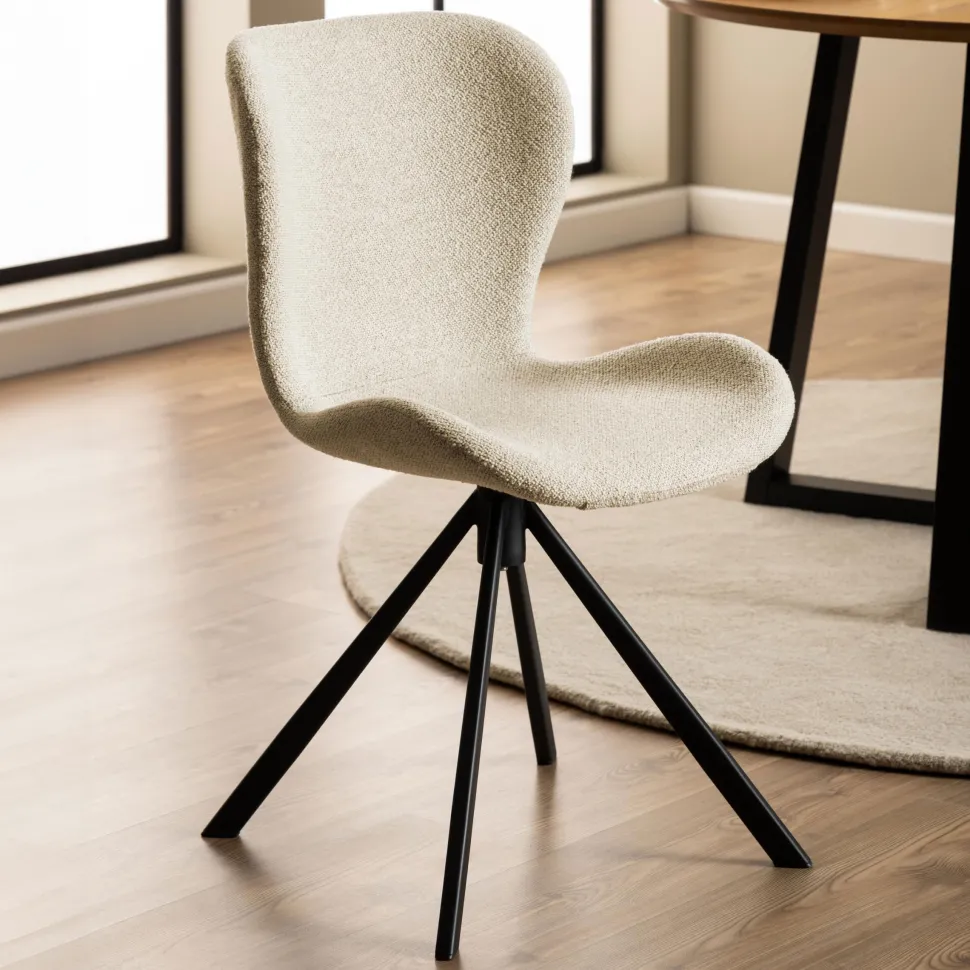 Draaibare Eetkamerstoel Olle Bouclé