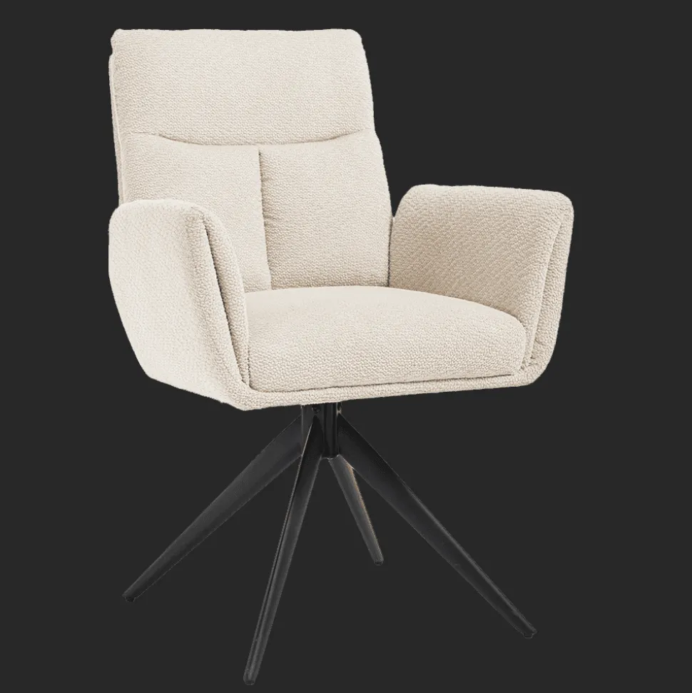 Draaibare Eetkamerstoel Varzo Bouclé