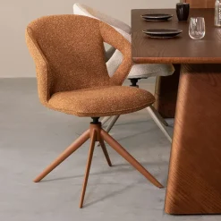 Draaibare Eetkamerstoel Zurich Bouclé