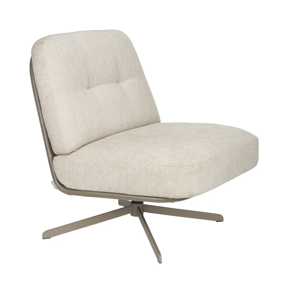 Draaifauteuil Benjamin kleur Crème