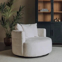 Draaifauteuil Bolza Geweven stof