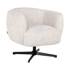 Draaifauteuil Estelle Chenille, kleur Crème