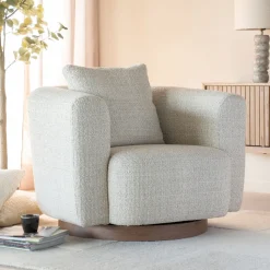 Draaifauteuil Jordan Grove Bouclé