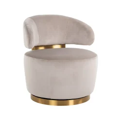 Draaifauteuil Maxime Velvet, kleur Khaki