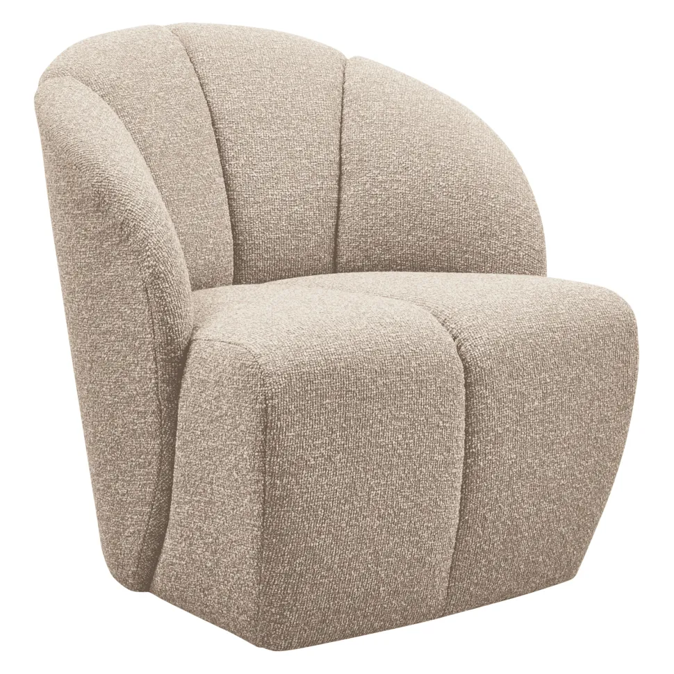 Draaifauteuil Mojo Bouclé, kleur Beige Melange