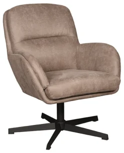 Draaifauteuil Moss Micro Suede, kleur Taupe