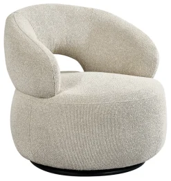 Draaifauteuil Nusenna Bouclé