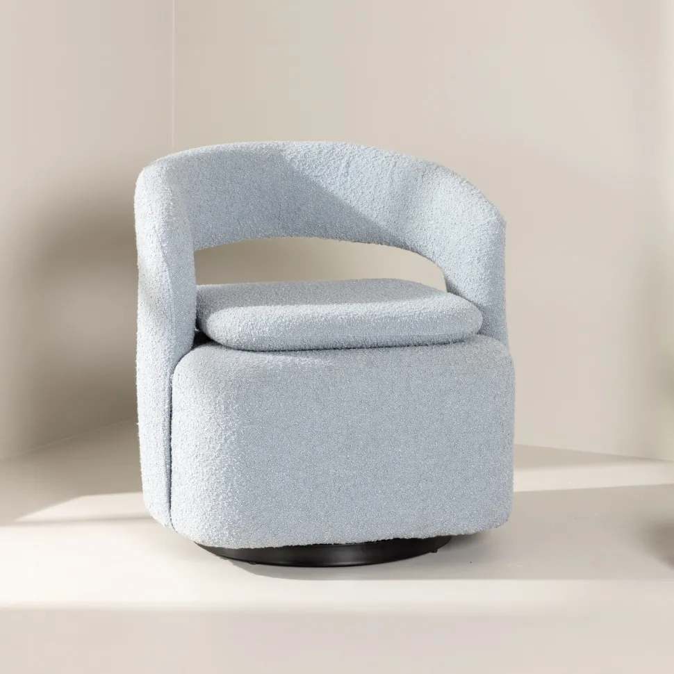 Draaifauteuil Soledad Bouclé