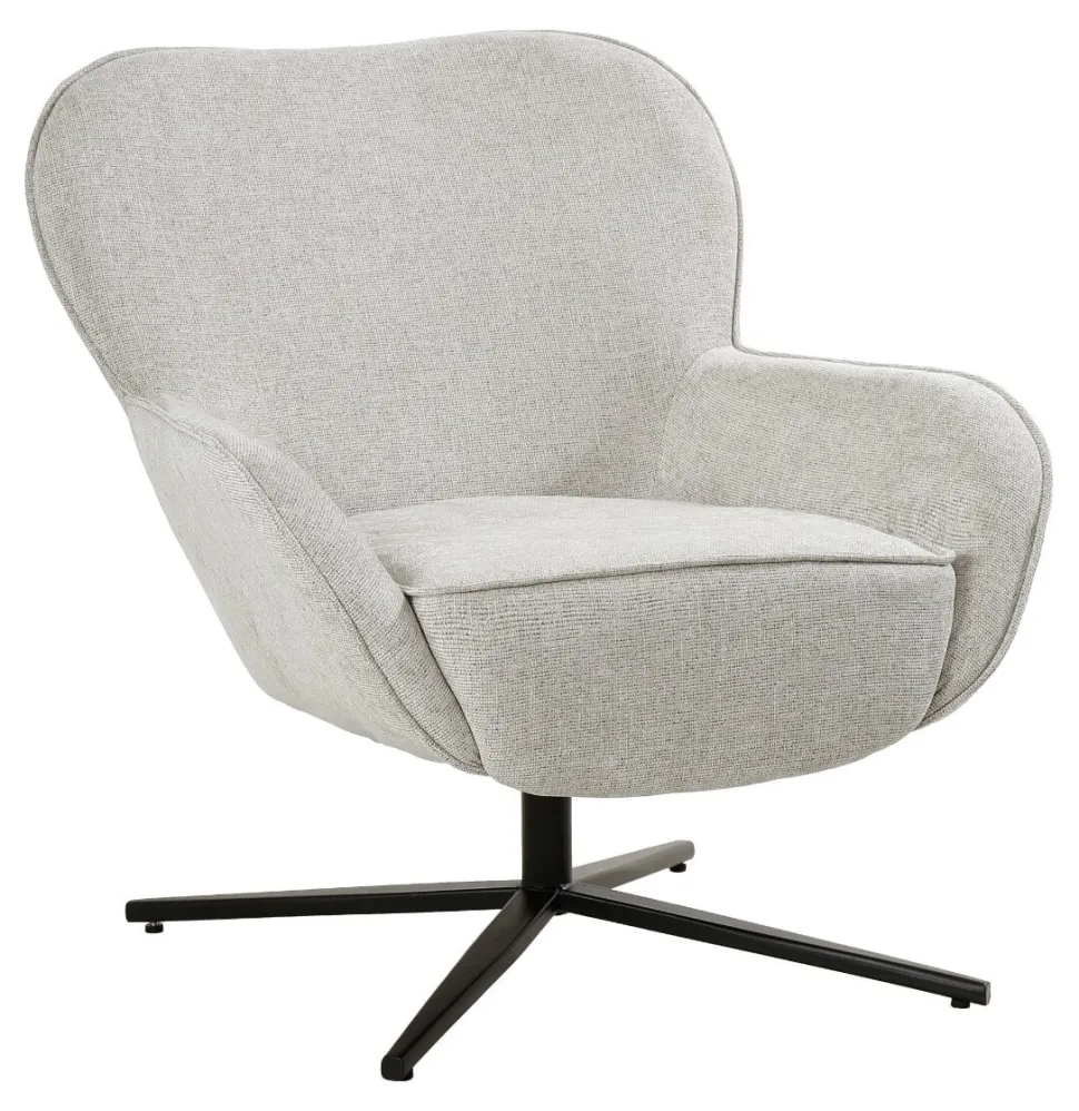 Draaifauteuil Sven Geweven stof, kleur Toffee