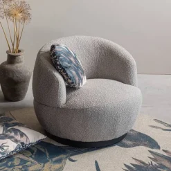 Draaifauteuil Woolly Bouclé