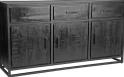 Dressoir Chili Zwart Mangohout, 170cm