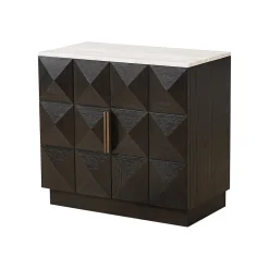 Dressoir Claremont Eiken en travertin, 85cm