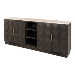 Dressoir Claremont Eiken en travertin, 225cm